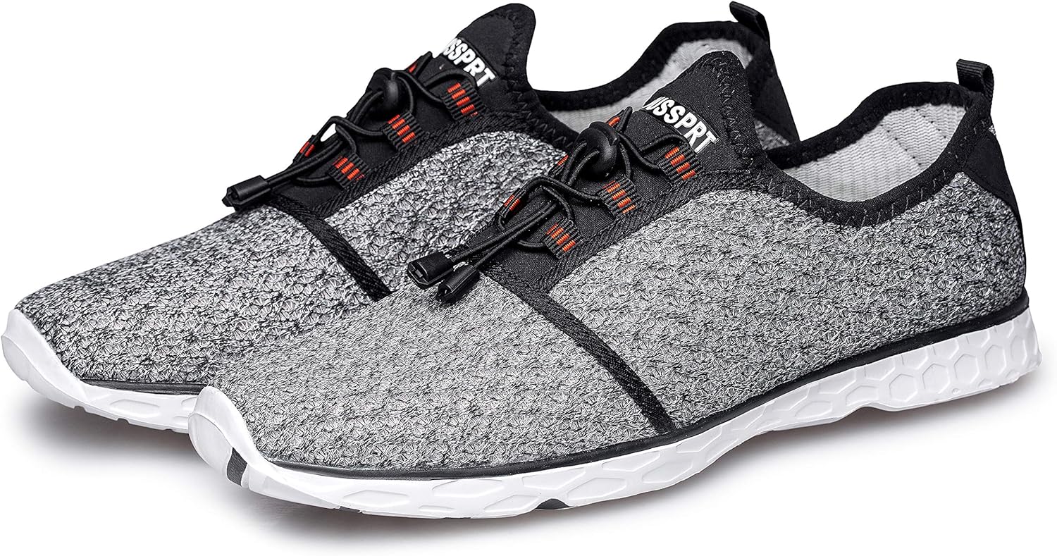 DOUSSPRT Women's Water Shoes Quick Drying Sports Aqua Shoes 5.5 Grey