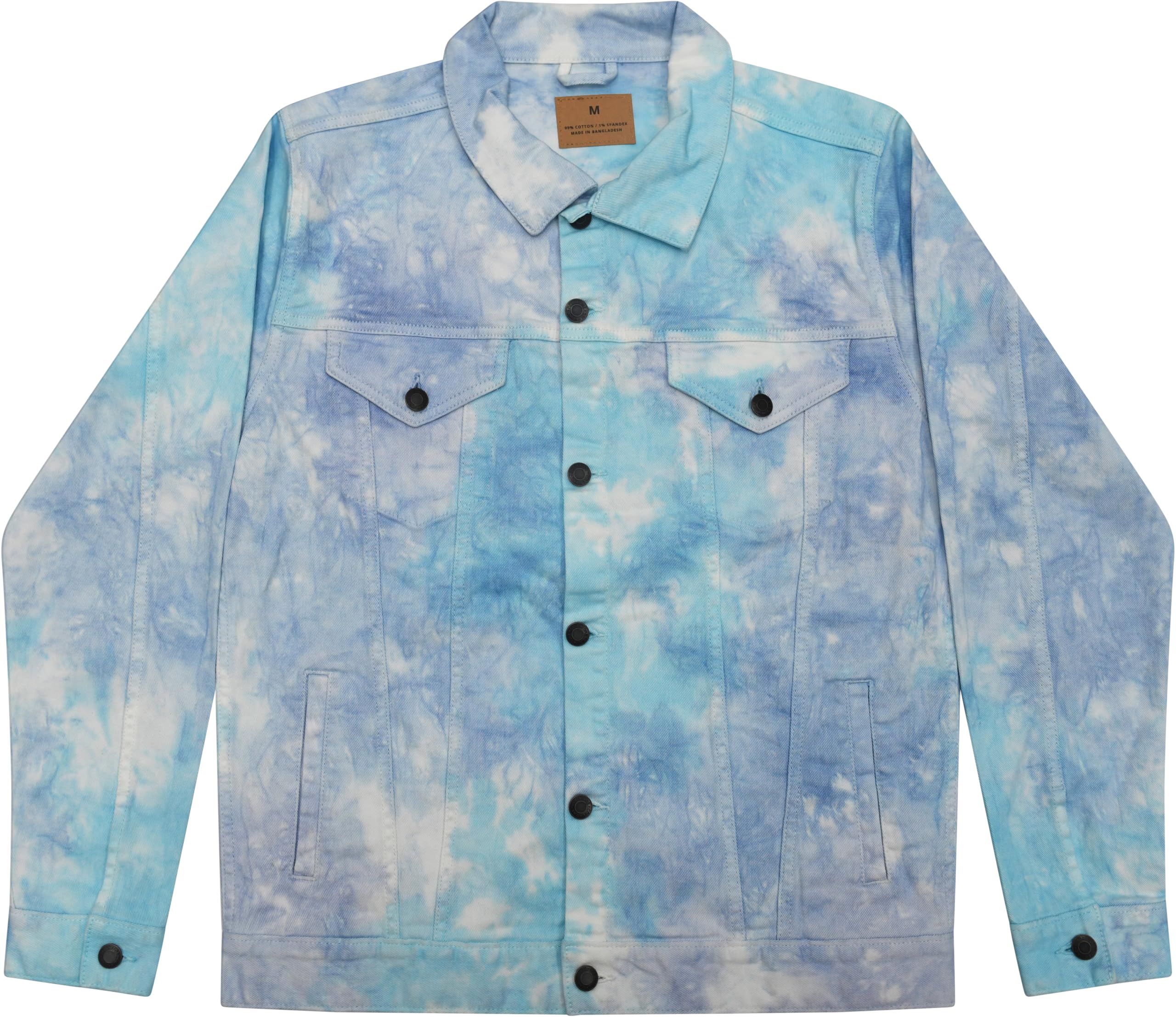 Colortone Unisex Adult Tie Dye Denim Jacket (L) (Lagoon)