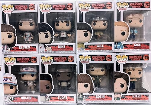 Funko Stranger Things - Juego de funda protectora cuádruple para la temporada 4, Eleven, Mike Wheeler, Dustin Henderson, Lucas Sinclair, Will Byers,