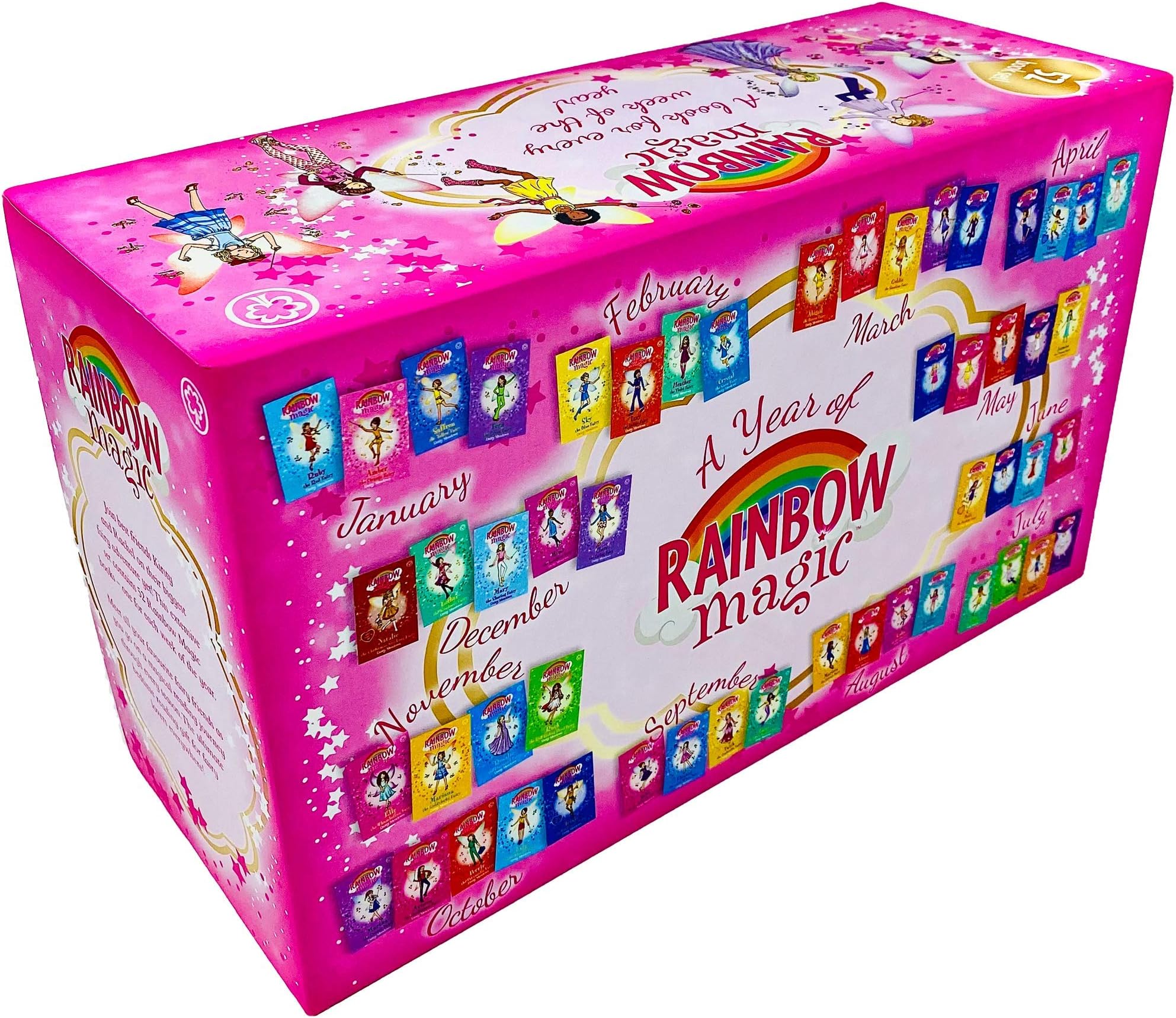 A Year of Rainbow Magic 52 Books Collection Box Set by Daisy Meadows (Rainbow Fairies, Weather, Party, Jewel, School Days, Fairytale, Helping, Storybook, Friendship & MORE!)
