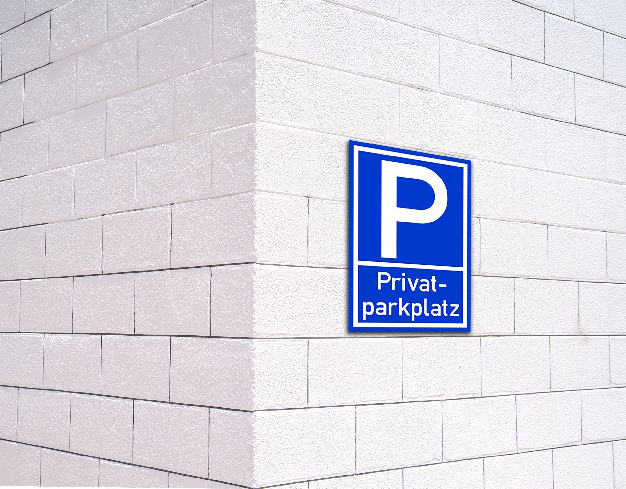 Prolac Private Parking Sign, PVC Hard Foam 20 x 30 cm, Robust and Weather Resistant, Easy to Apply, Exclusive Parking Space - Image 3