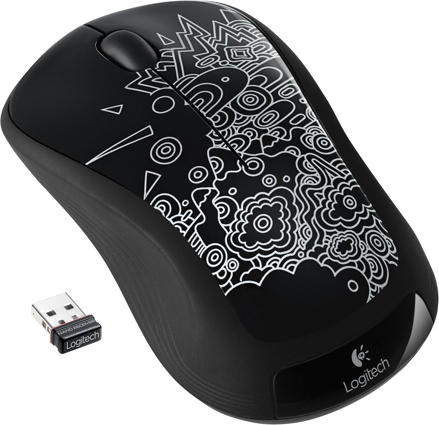 Logitech Wireless Mouse M310 - Black Topography