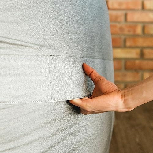 Miniatura 425 de Big Joe Fuf - Puf extragrande (XXL) relleno de espuma con funda extraíble, color niebla Lenox, poliéster tejido duradero, 6 pies, gigante Negro