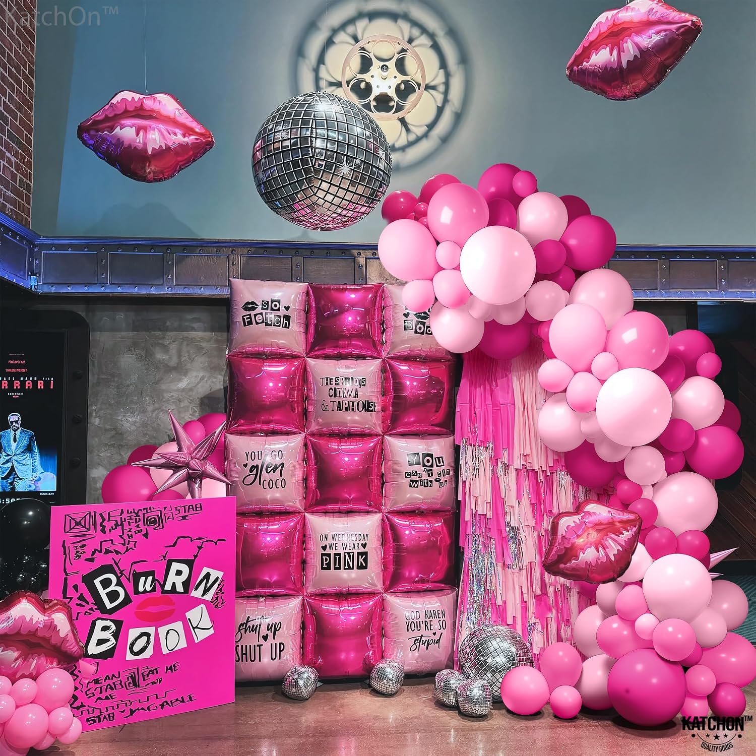 KatchOn, Pink Balloons Arch Kit - 18 Inch, Huge Pack Of 186 | Valentines Balloons for Valentines Day Decorations | Hot Pink Balloons for Birthday Party Decorations | Pink Party Decorations