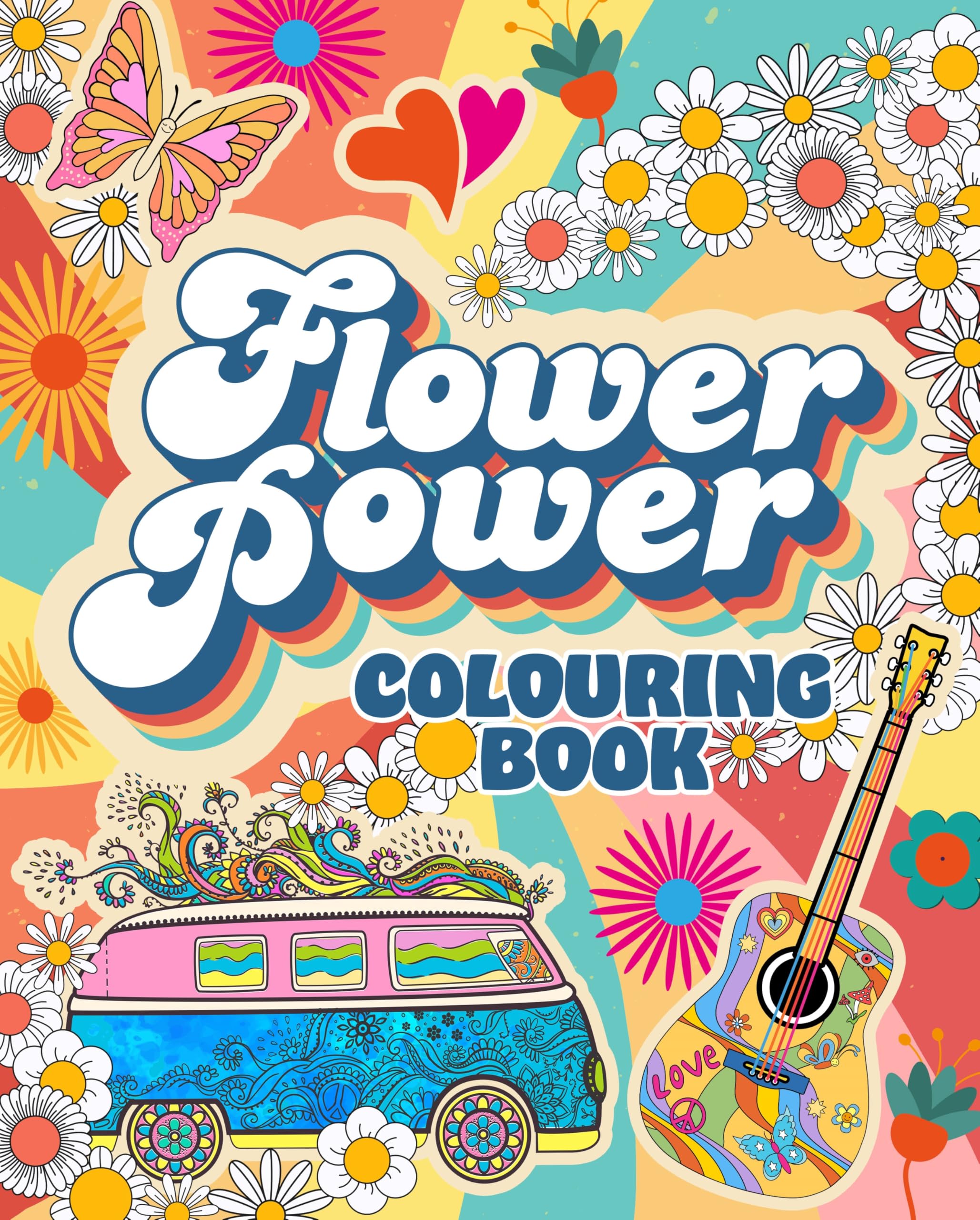 Flower Power Colouring Book