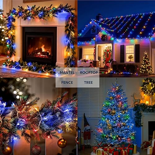 Miniatura 43 de Joiedomi Guirnalda de luces de Navidad para interiores, 300 (3 x 100) mini luces de hadas cálidas, decoración de iluminación de 64.5 pies para Blanco