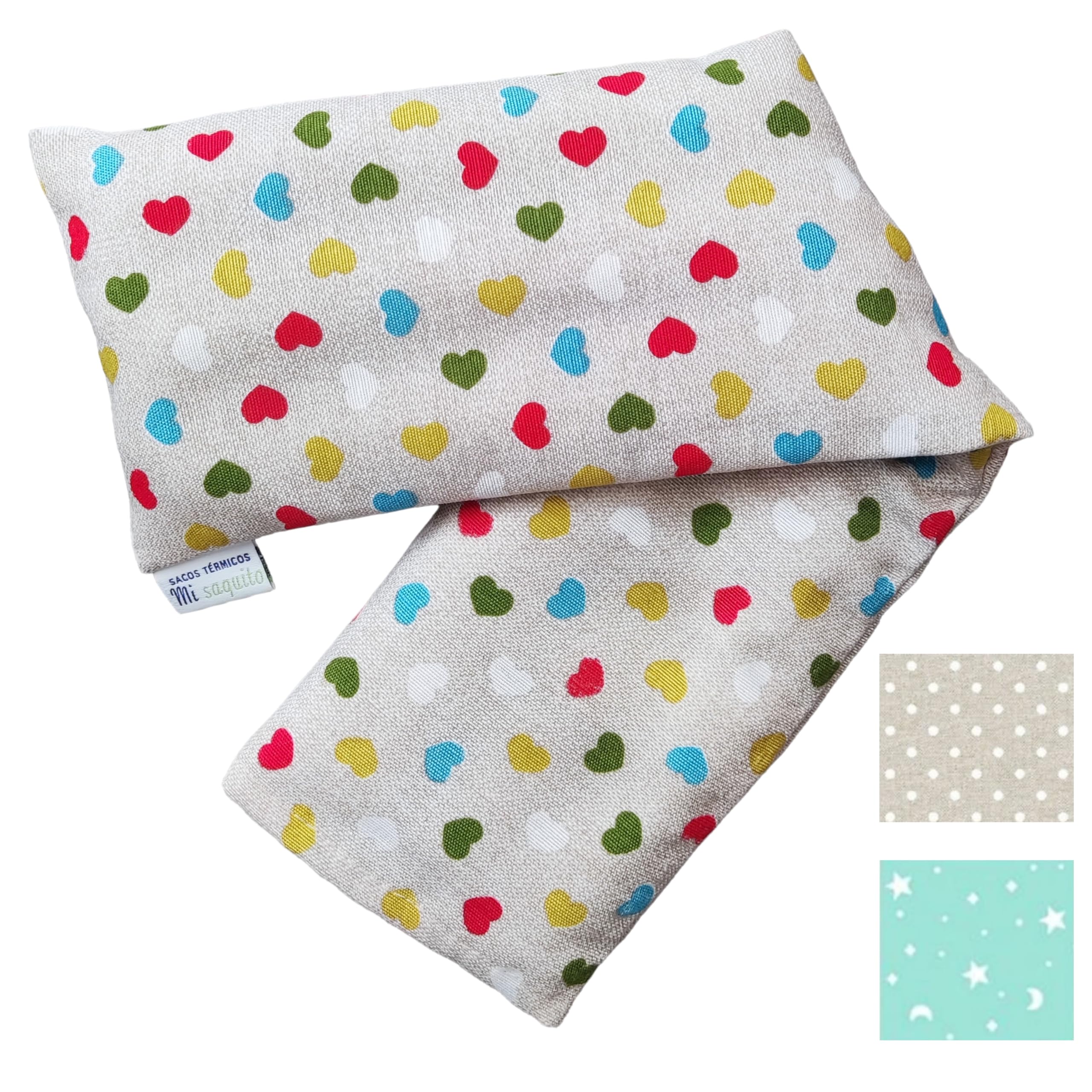 Sacco di semi per microonde 45 x 14 cm con custodia lavabile, sacchetto termico cervicale con lavanda, sacchetto termico e freddo–sacco termico cervicale