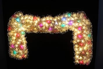 White Garland Pre-lit Multi-Color LED Fiber Optic Christmas Wreath 6.5ft, Warm White+Color Changing