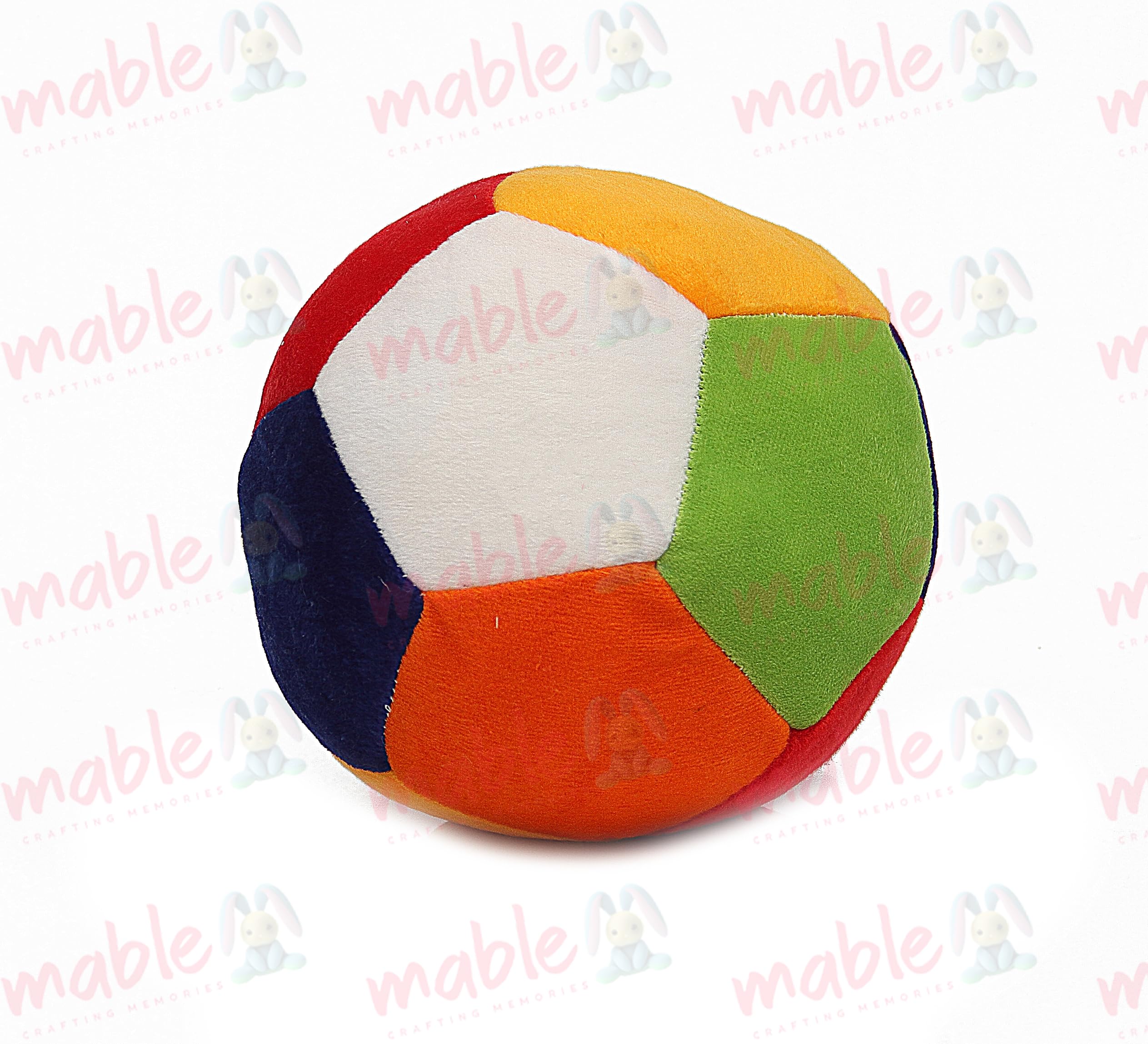 Rattle Ball Soft Toy for Babies | Plush Stuffed Animal Ball for Kids, Boys & Girls | Infant Sensory Learning Toy | Small Size Baby Toy (Multicolor)