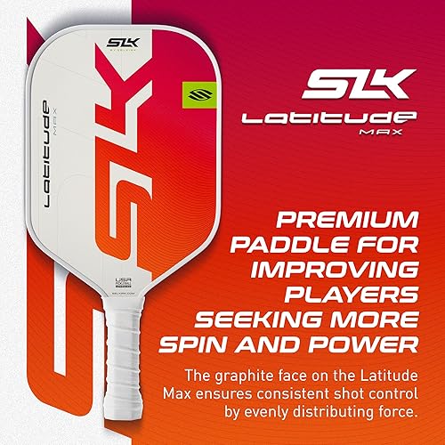 Miniatura 8 de SLK Latitude 2.0 Pickleball Paddle  G4 Graphite Pickleball Paddle Face  Rev-Core+ Technology with SpinFlex Surface  Redesigned for Performance and