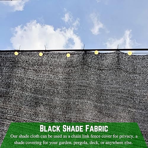 Miniatura 3 de Farm Plastic Supply - Paño de sombra negro - 60% - (12' x 20') - Tela de malla para pantalla de privacidad de vallas, sombra de jardín, malla para