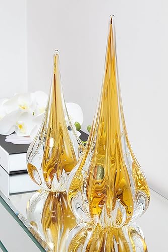 Miniatura 8 de Centro de mesa grande hecho a mano de vidrio de arte soplado a mano estilo Murano, 13,78 pulgadas de alto. Jarrón para decoración. Centro de mesa de