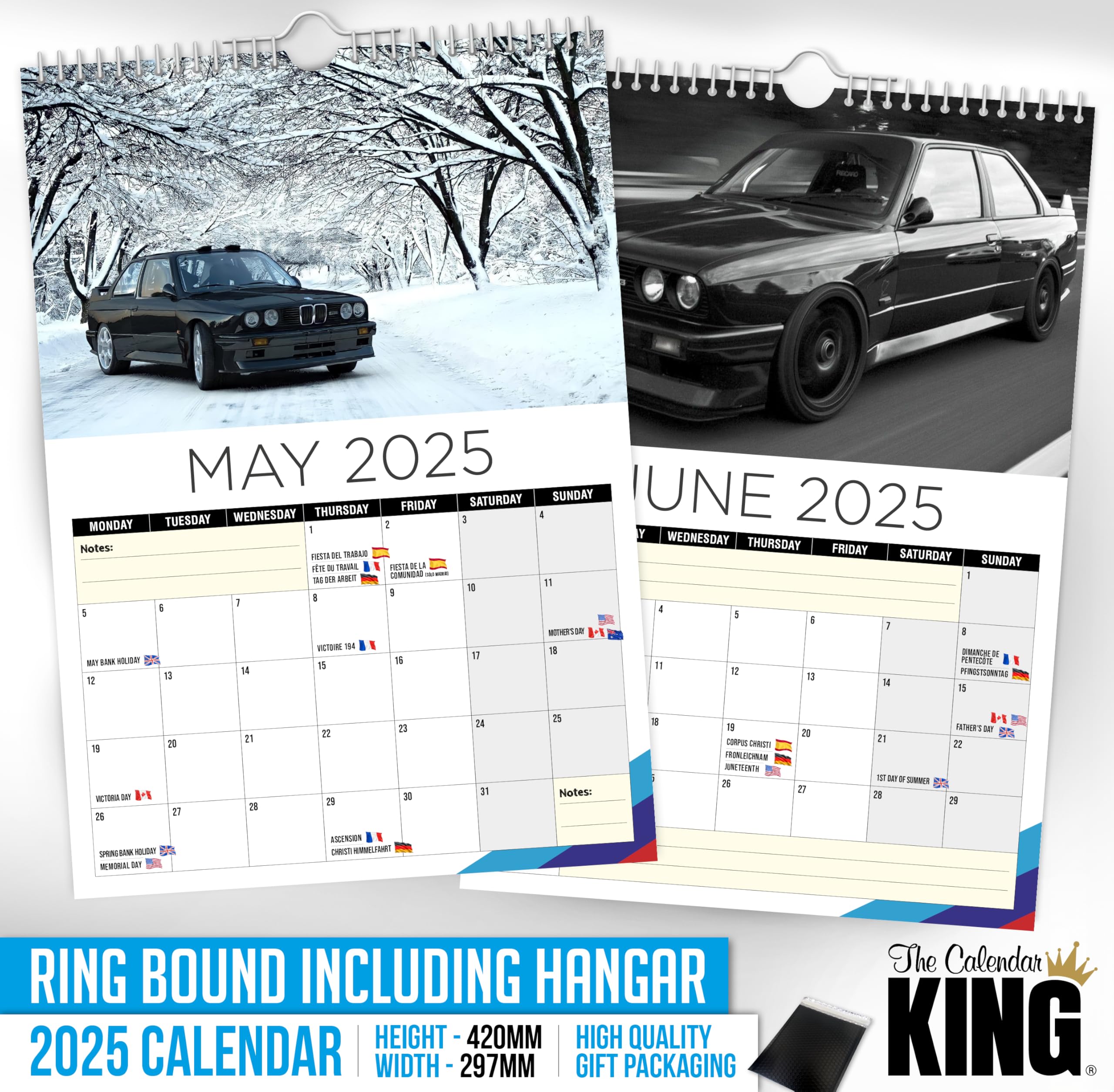 The Calendar King // Beemer e30-2025 Wall Calendar (Full Colour, A3 Size) - Image 4