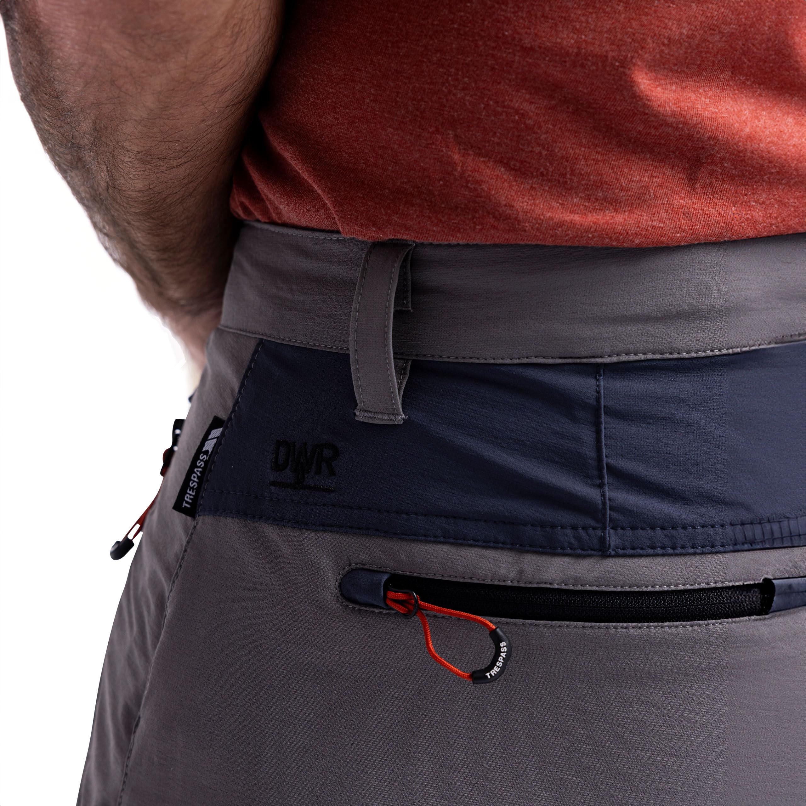 Trespass Daars Herren Adventure Shorts - Herren Stretch Walking Shorts - Arbeitshose mit mehreren Taschen - Cargo Trekking-Shorts mit Größenversteller