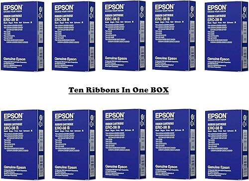 Miniatura 4 de Epson ERC-38B Cinta de tela negra para usar con impresoras Epson TM-U210AR, TM-U230, TM-U325, TM-U370, TM-U375 y TM-U220