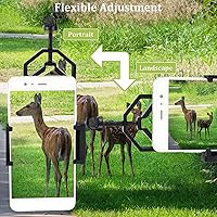 Vista 2 de Adaptador universal para teléfono celular, compatible con telescopio monocular binocular y microscopio para moto, etc. Registra la naturaleza