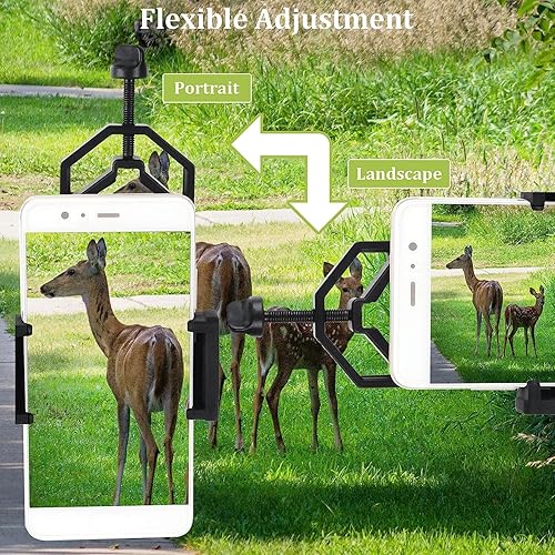 Miniatura 2 de Adaptador universal para teléfono celular, compatible con telescopio binocular monocular y microscopio para iPhone, Sony, Samsung, Moto Etc,