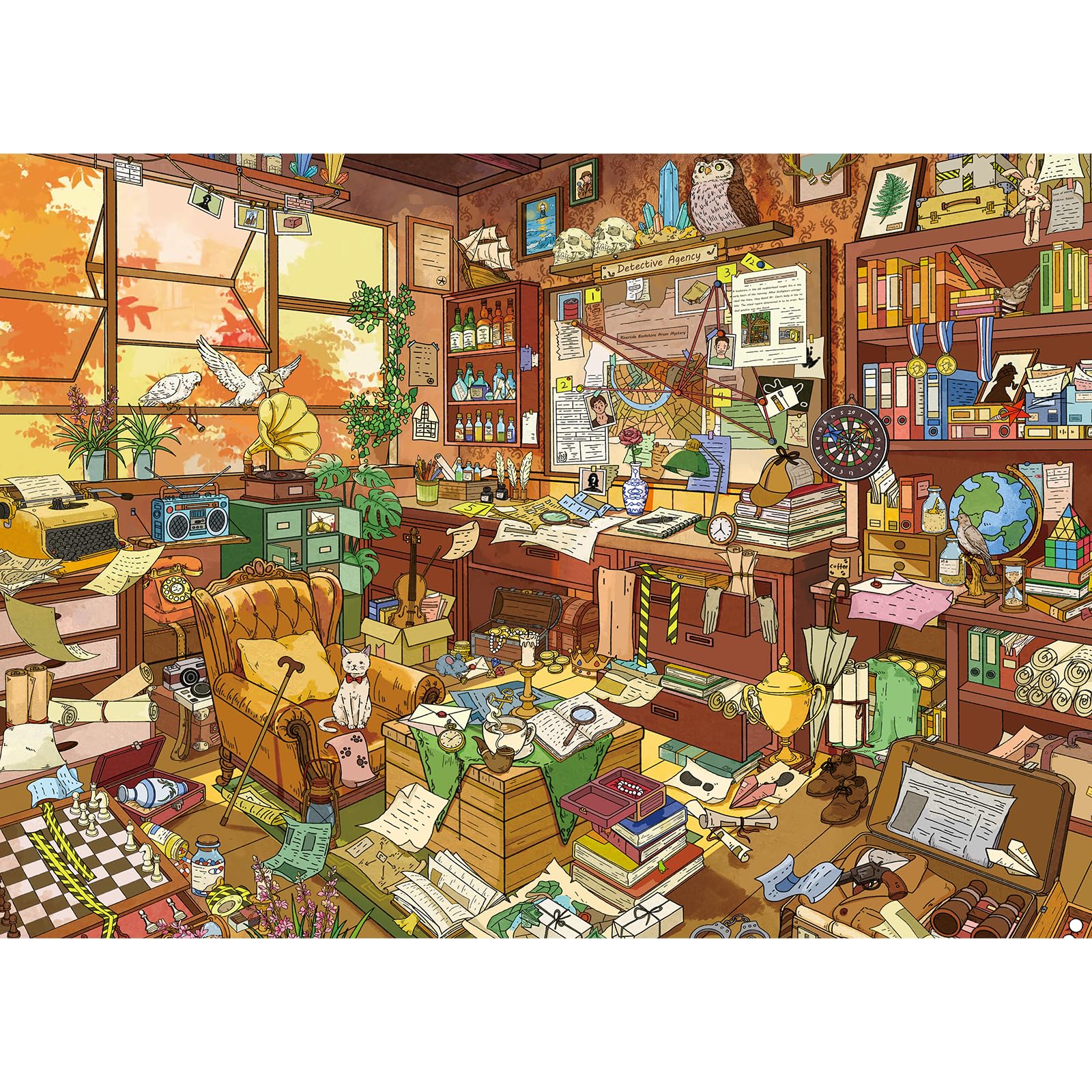 HUADADA Jigsaw Puzzles for Adults 1000-Detective’s Office