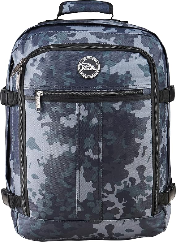 Cabin Max Metz 30L Carry On Travel Backpack 45 x 36 x 20 cm Suitable for Easyjet underseat Allowance, Camo