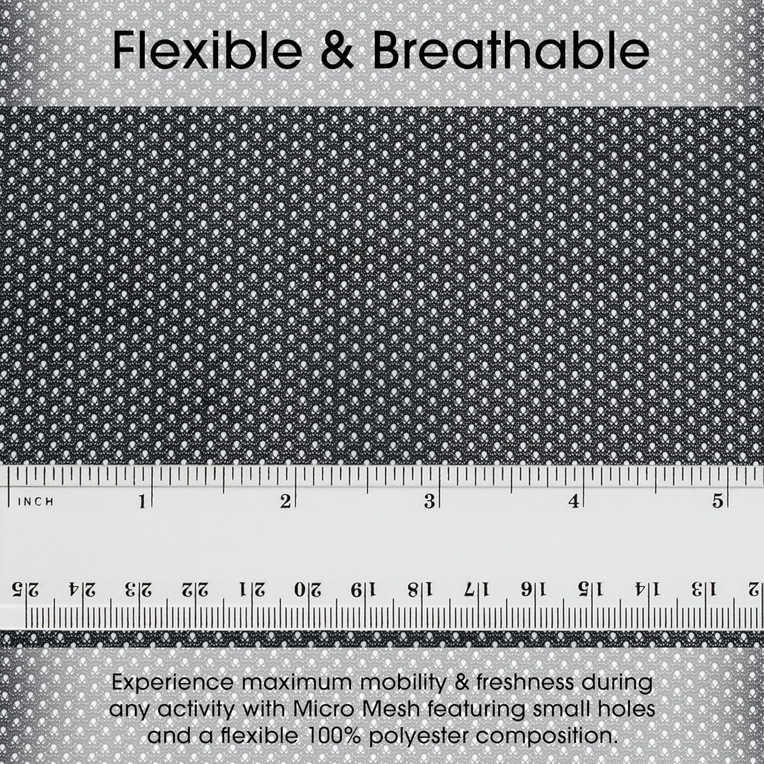 Pico Textiles 3 Yards Bolt - Black Polyester Micro Mesh Jersey Fabric - 60" Wide - Small Holes - Durable Athletic Mesh Fabric for Sewing Soccer & Basketball Jerseys Uniforms