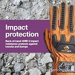 Superior Glove Goatskin Gants de travail en cuir Anti-Impact Vibration Dampening (une paire de grandes gants de taille)