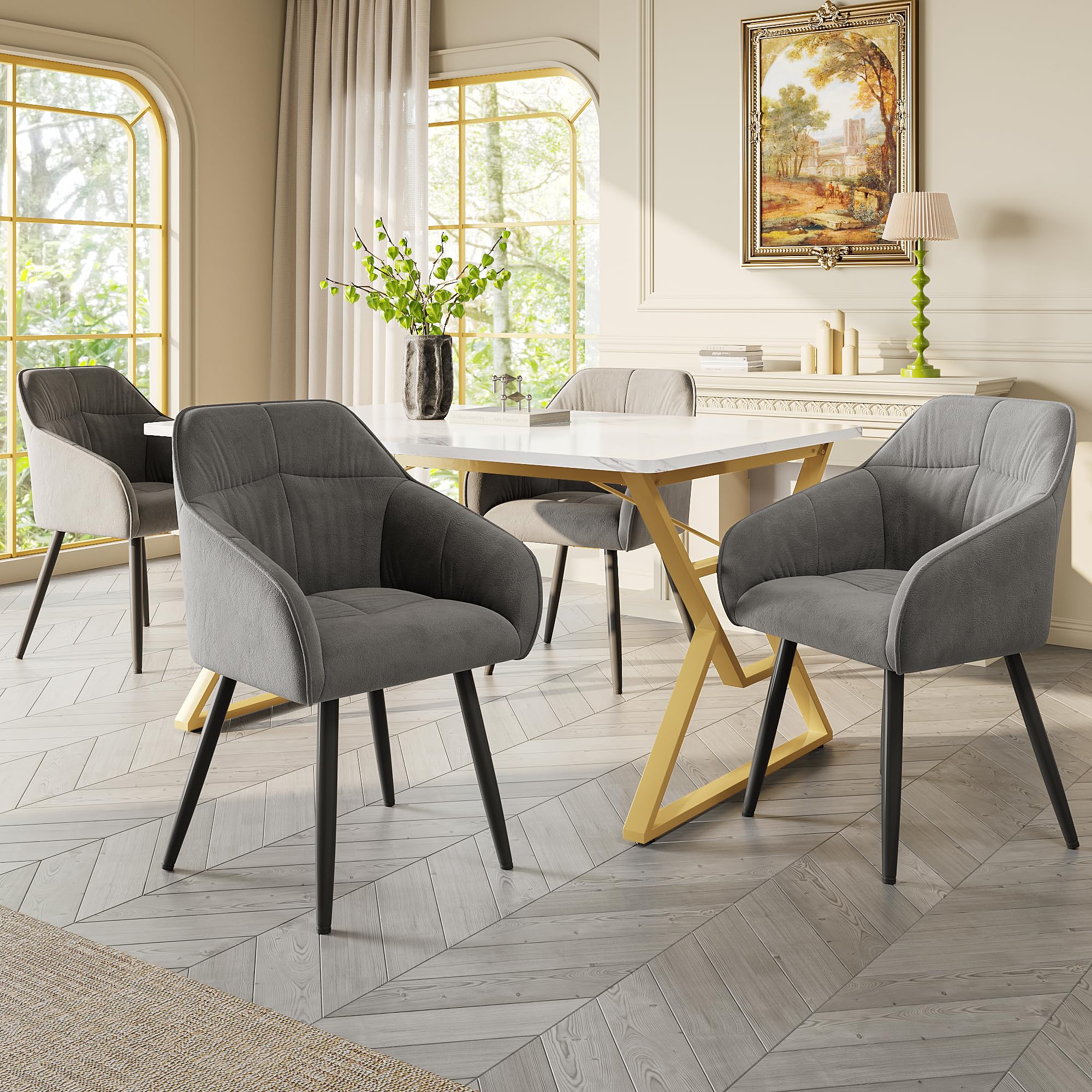 Mesa de comedor con patas de metal (119 x 70 cm), mesa de cocina, estructura de metal estable, mesa de comedor moderna de mármol, mesa de comedor, mesa de desayuno, para cocina, comedor, patas