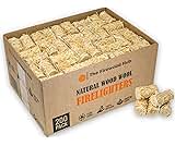 200 - Natural Eco Wax Coated Wood Wool Firelighters for Safe, Clean and Odorless Ignition of Wood and Log Burners, BBQs, Pizza Ovens, and More - The Perfect Fire Starter For Any Occasion (200)