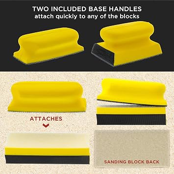 Dura-Gold 12-Piece Contoured Profile 4 Hand Sanding Block Set with 40