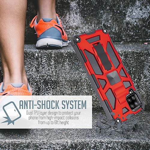 Miniatura 8 de Jackpot Wireless Funda diseñada para Samsung A42, Galaxy A42 5G con vidrio templado, ultrafina, a prueba de golpes, funda protectora magnética para