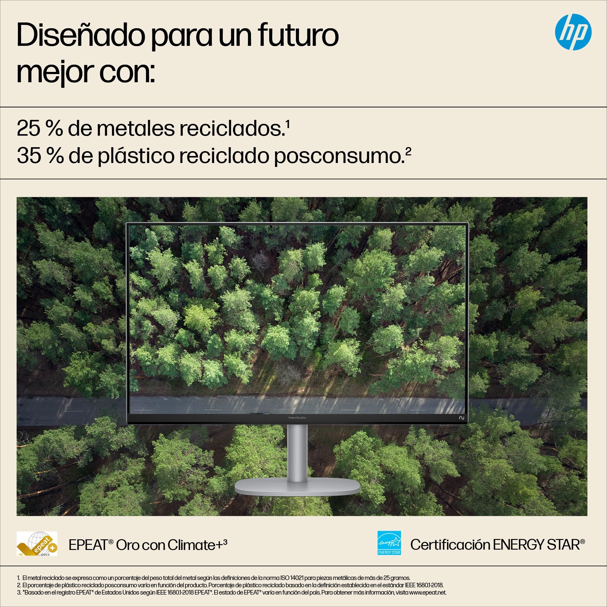 HP OmniStudio X All-in-One 27" 4K UHD (Procesador Intel Core Ultra 7 258V con IA, 32GB RAM, 1TB SSD, Gráficos Intel ARC, Windows 11 Home) Teclado QWERTY Español - Silver