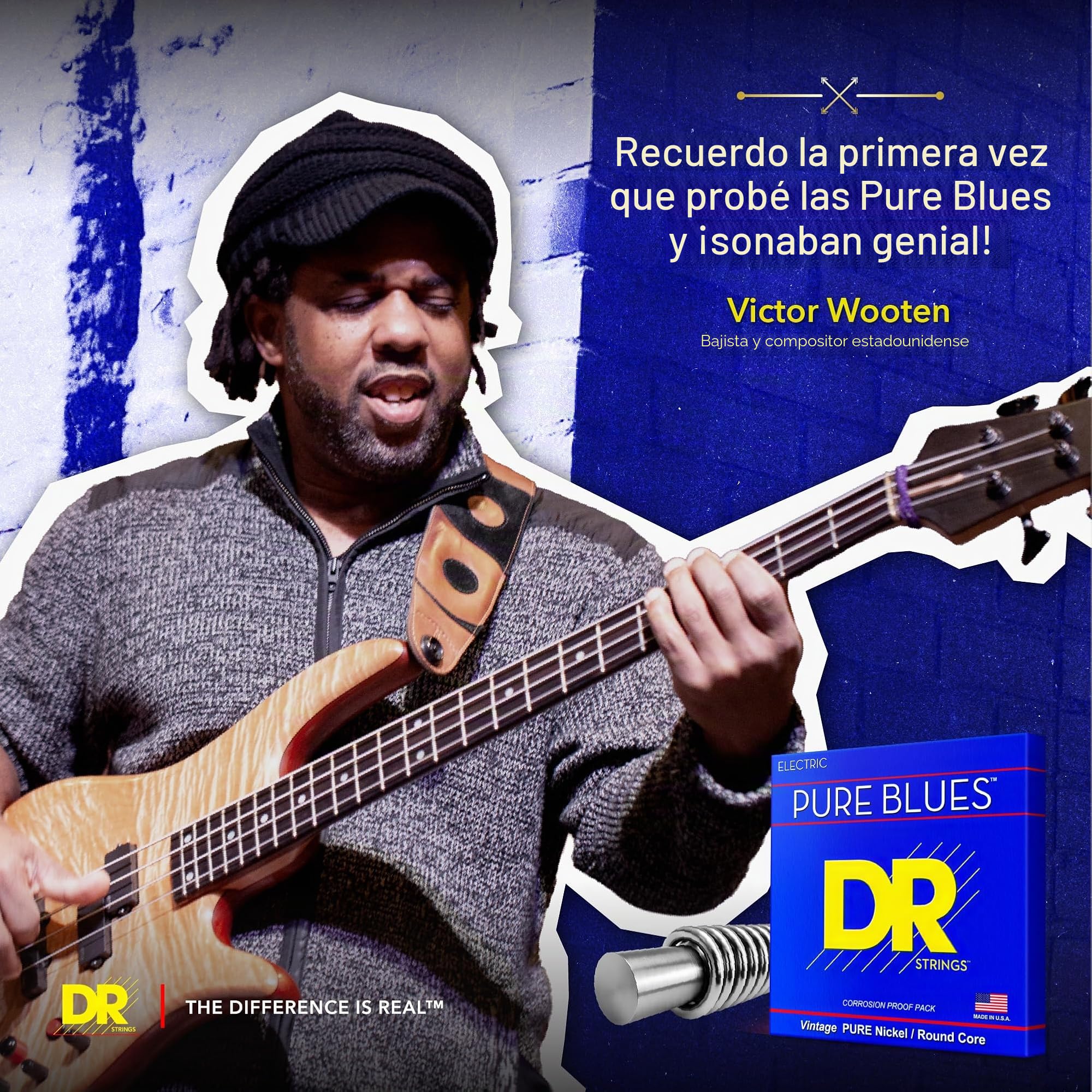 DR Strings PHR-10 Pure Blues - Cuerdas para guitarra eléctrica, 10-46, paquete de 3, PHR-10-3PK