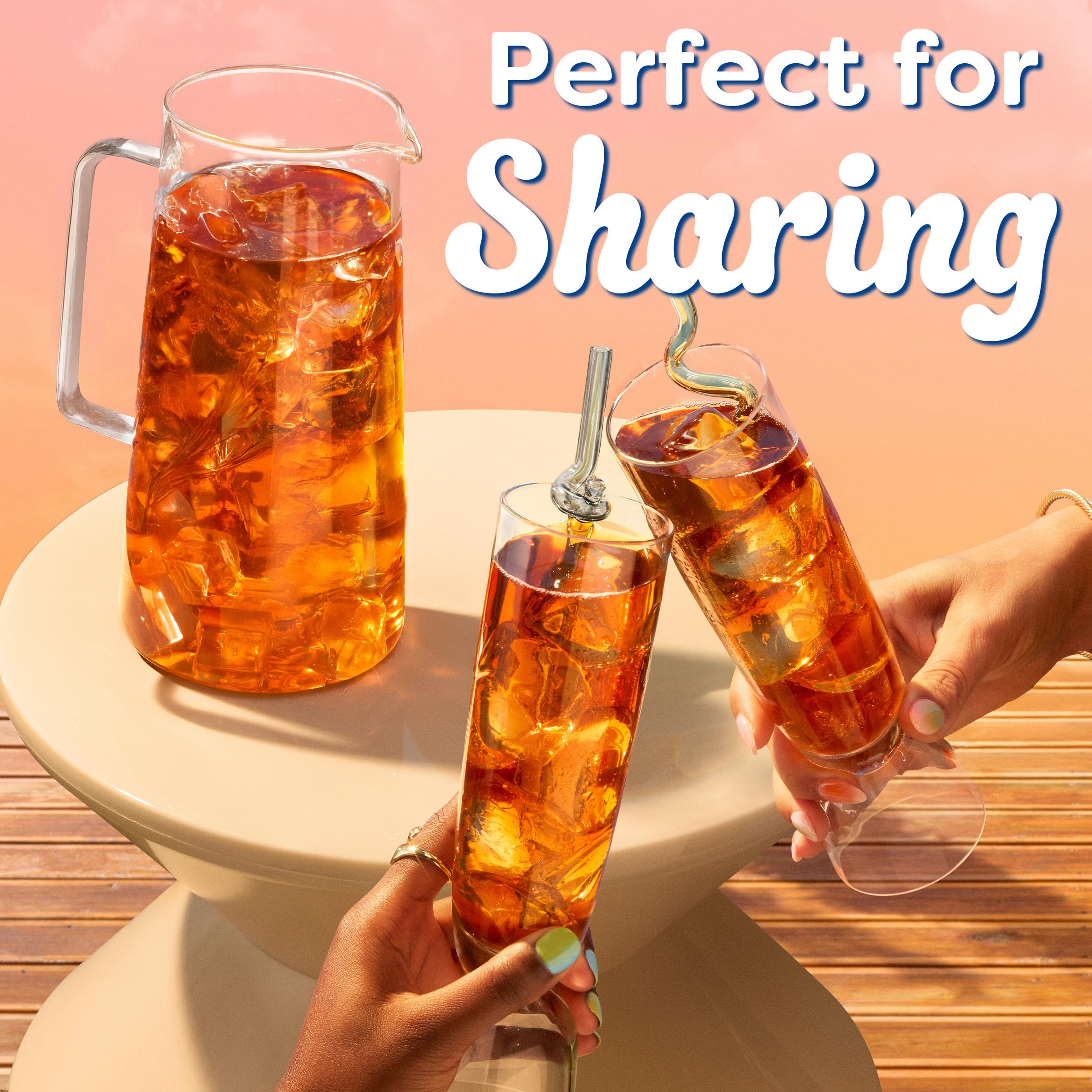 Crystal Light Drink Mix, 6 Pitcher Packets, for Flavorful Hydration and Shareable Refreshment, Sweet Tea Natural Flavor, Made with Black Tea, 1.56 oz