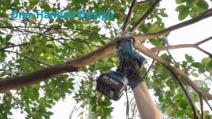 Bild 6 - SEESII Säbelsäge Akku, 3500 RPM Bürstenloser Motor Akku Universalsäge mit 2 x 4.0Ah Batterien, LED Licht, 8 Sägeblätter tragbar für Holz PVC Schneiden