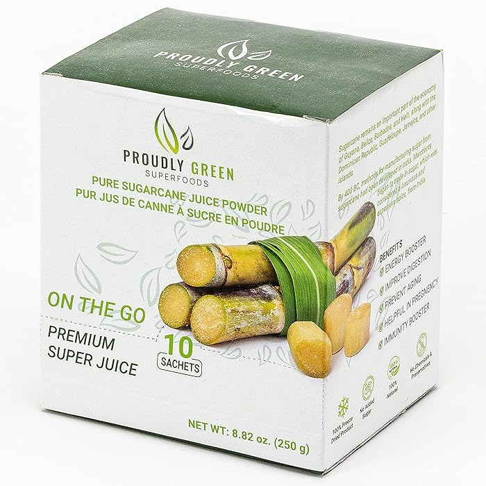 Buy PROUDLY GREEN Freeze Dried Sugar cane Juice Powder, Made from 100