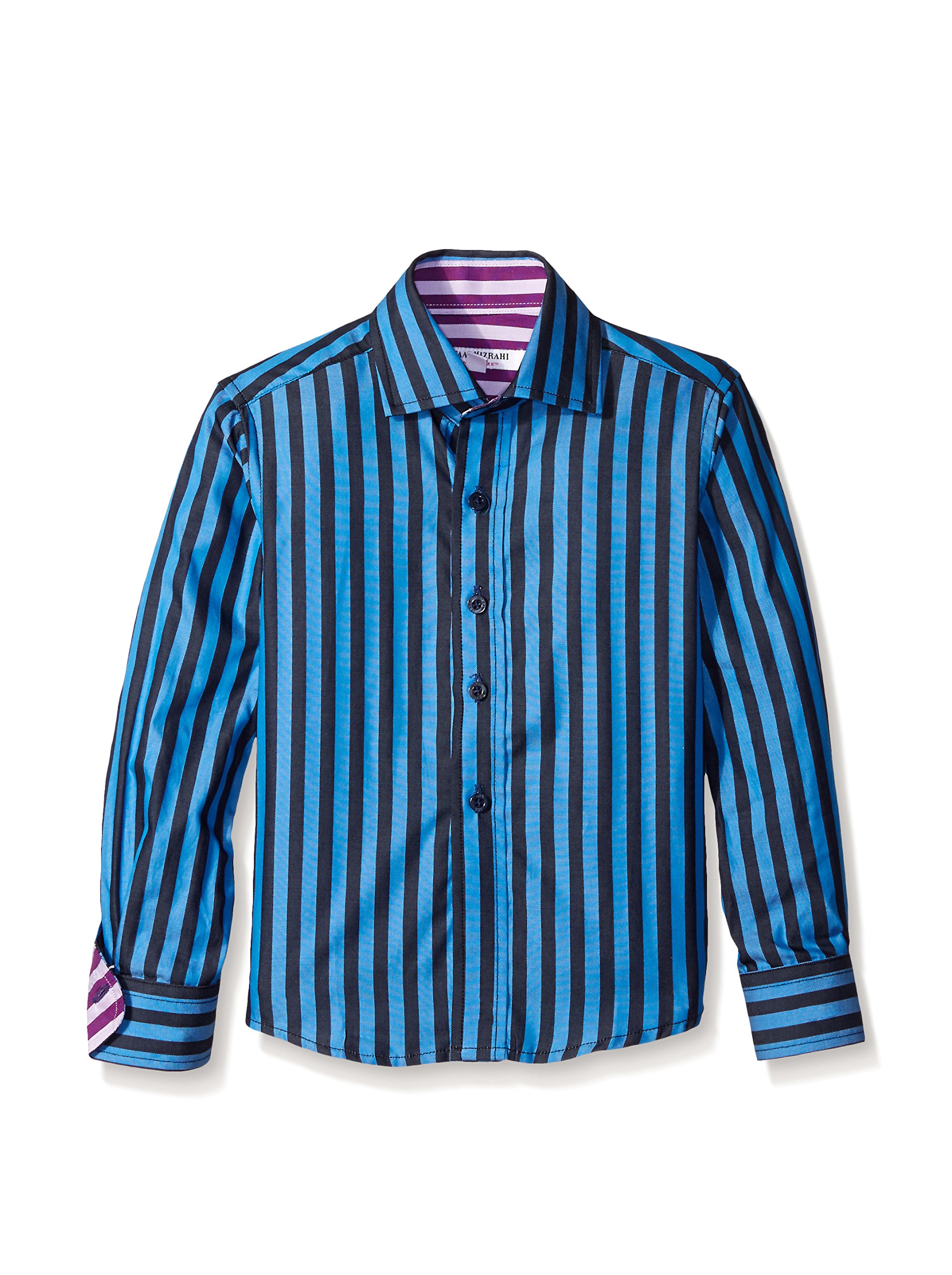 Isaac Mizrahi SH9324 - Camisa de Manga Larga para niño, Color Azul Marino