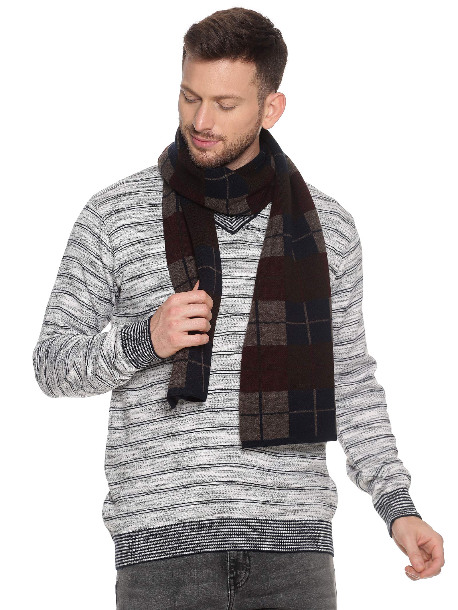 513 Men Acrylic Woolen Striped Design Casual Warm Winter Wear Muffler Scarf Stole,MEN1011_P-picture-39