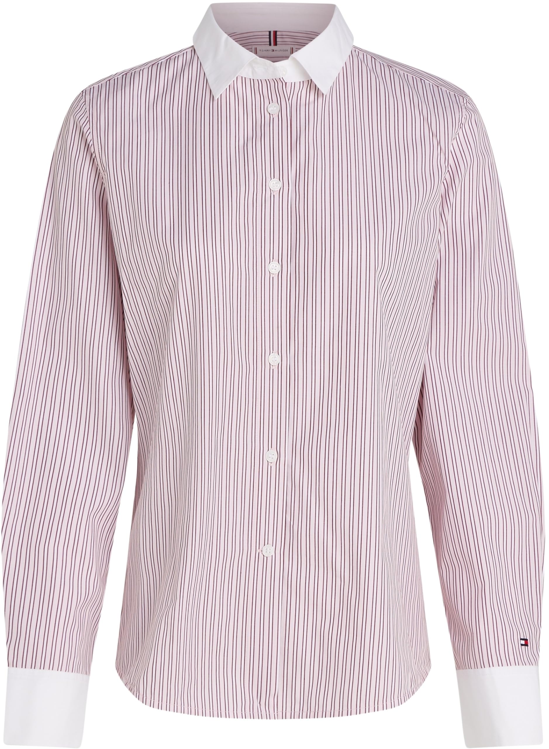 Tommy Hilfiger Donna Camicia Stripe Regular Shirt in Cotone