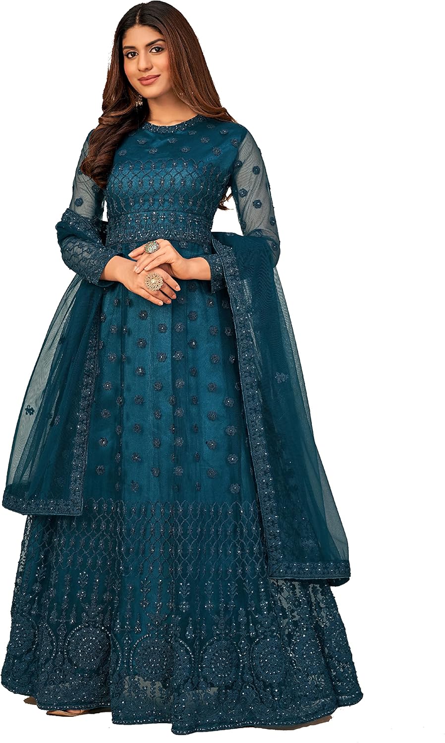 Ready to Wear Indian Pakistani Embroidered Salwar Suit for Women Anarkali Gown Lehenga Choli Salwar Suit Kameez