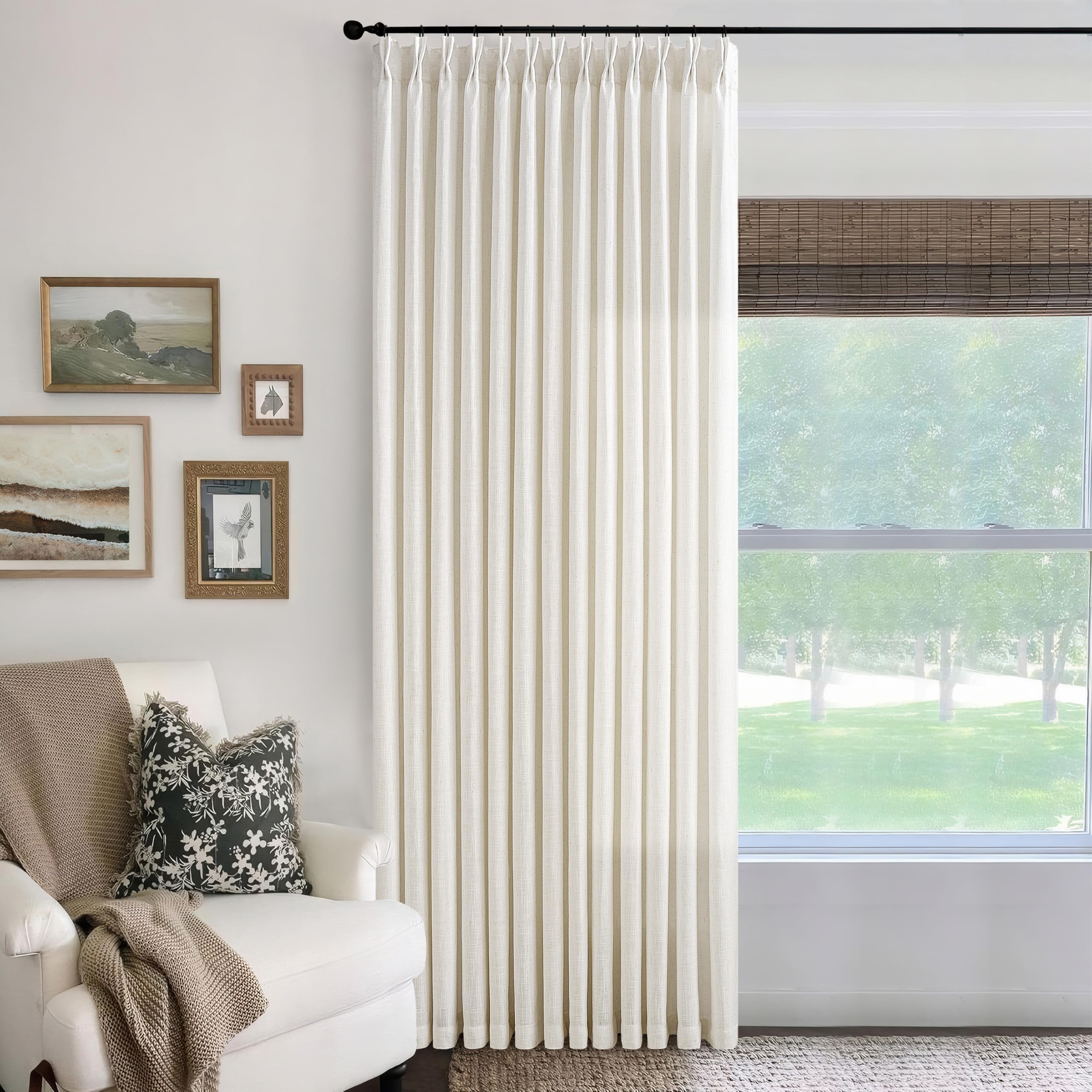Photo 1 of Seeluck Linen Pinch Pleat Curtains 84x96 Inch