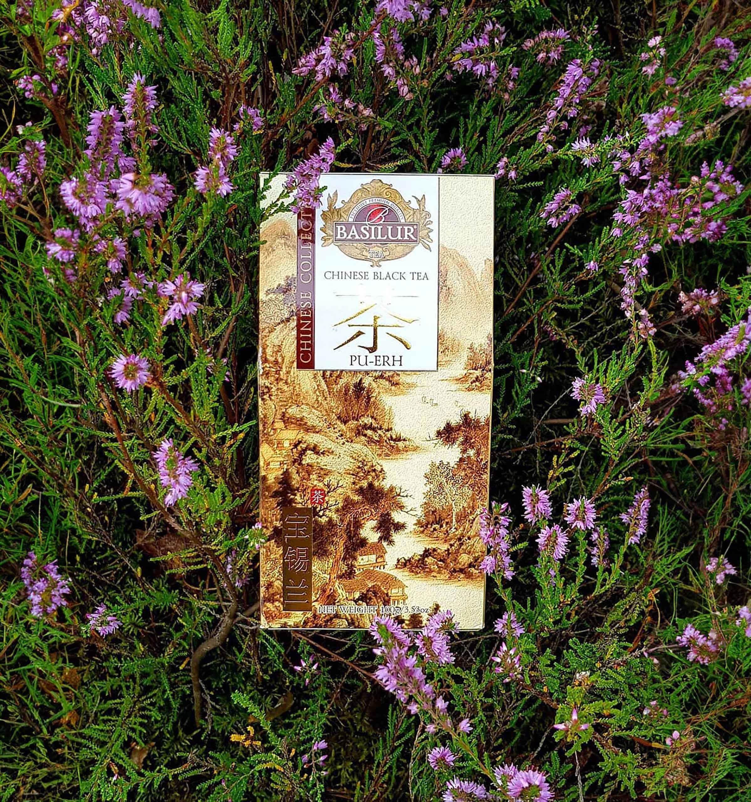 BASILUR Chinese Black Tea - Pu Erh Tea Chińska czerwona herbata o wędzonym smaku i aromacie 100 g (x6)
