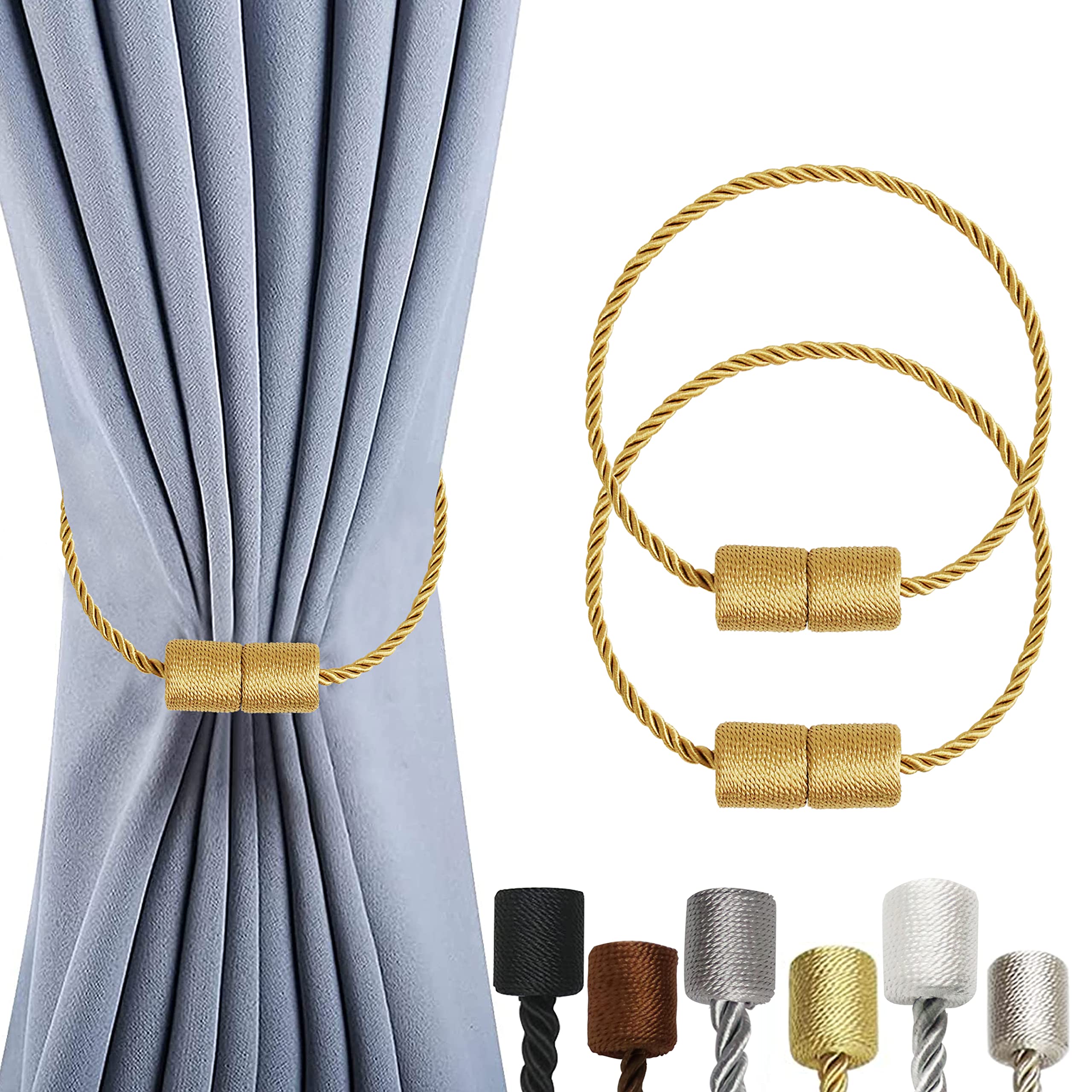 Magnetic Gold Curtain Tieback main image 1