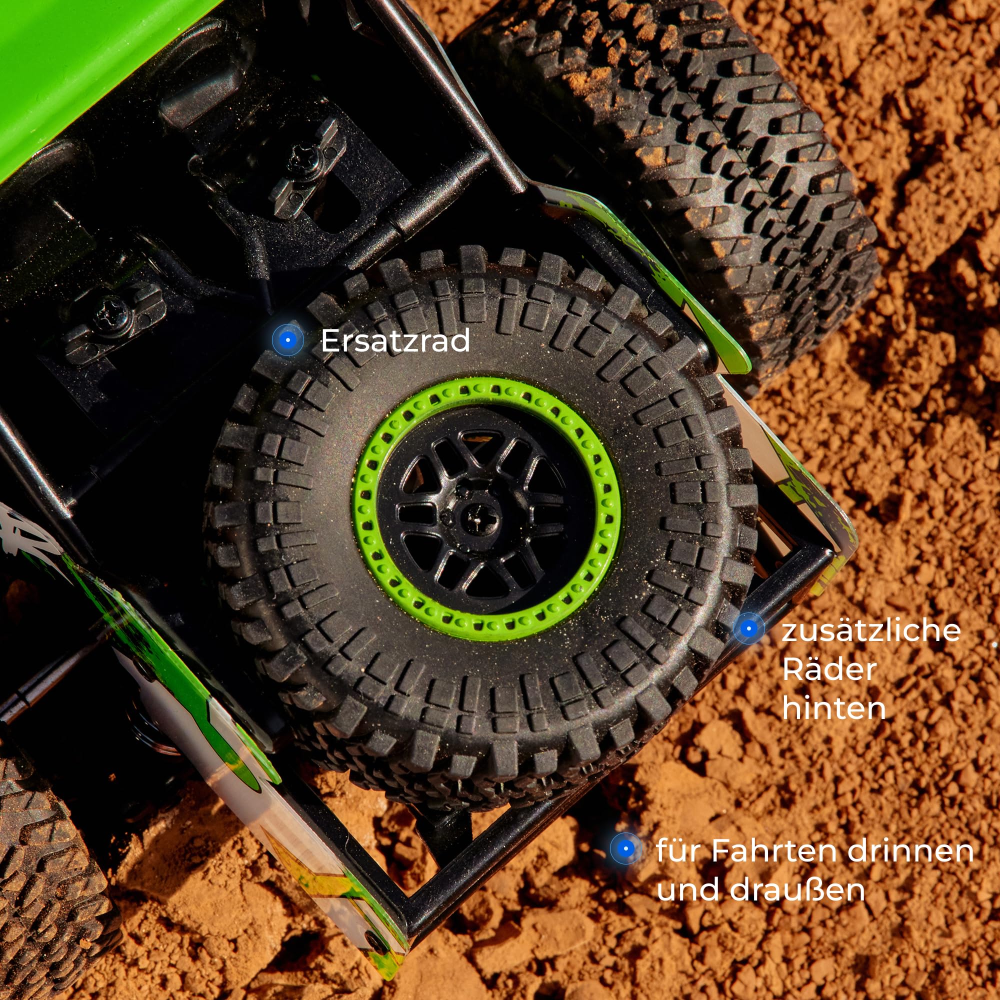 Overmax X-Haste Coche Teledirigido RC 4x4, 30 km/h, Escala 1:20, 14+, LED
