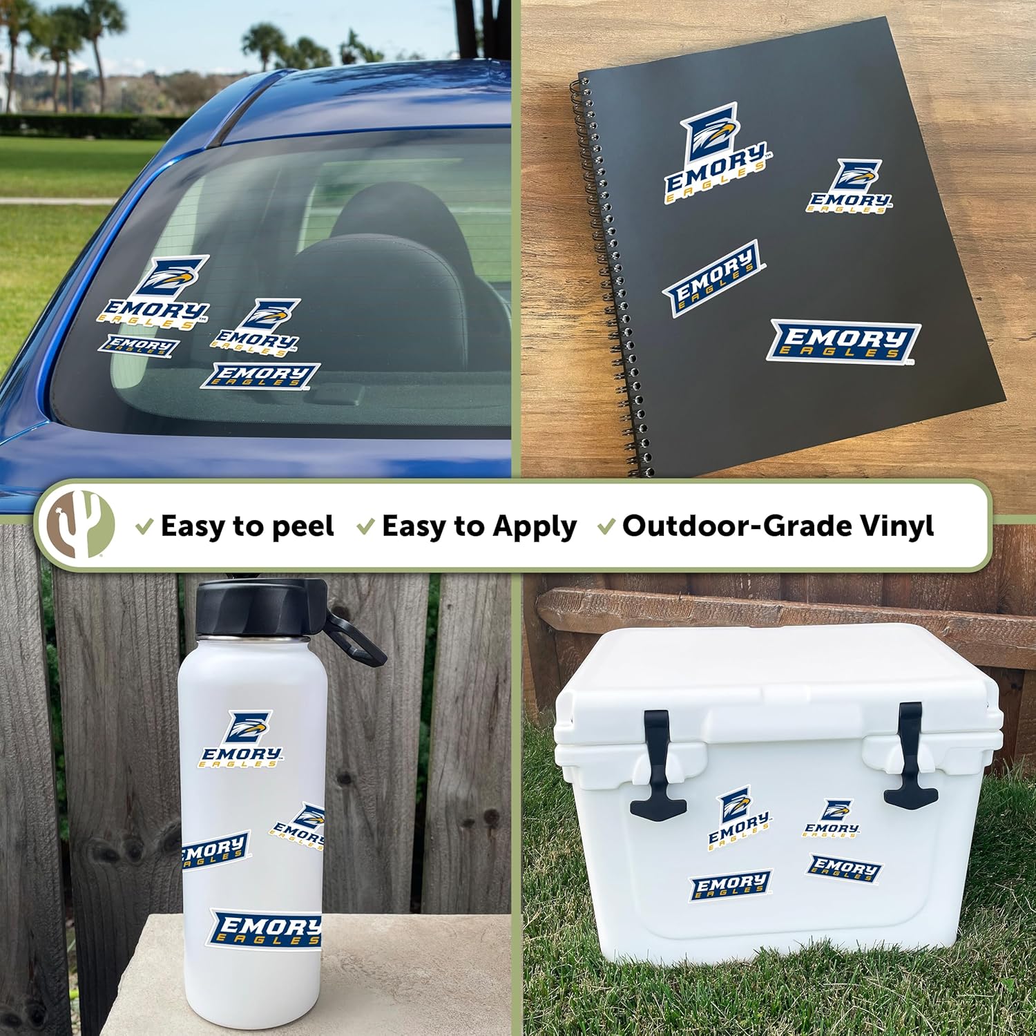 Desert Cactus Emory University Sticker Eagles Vinyl Decals Laptop Water Bottle Car Scrapbook Sheet T1 (Type 1-1) - Image 2