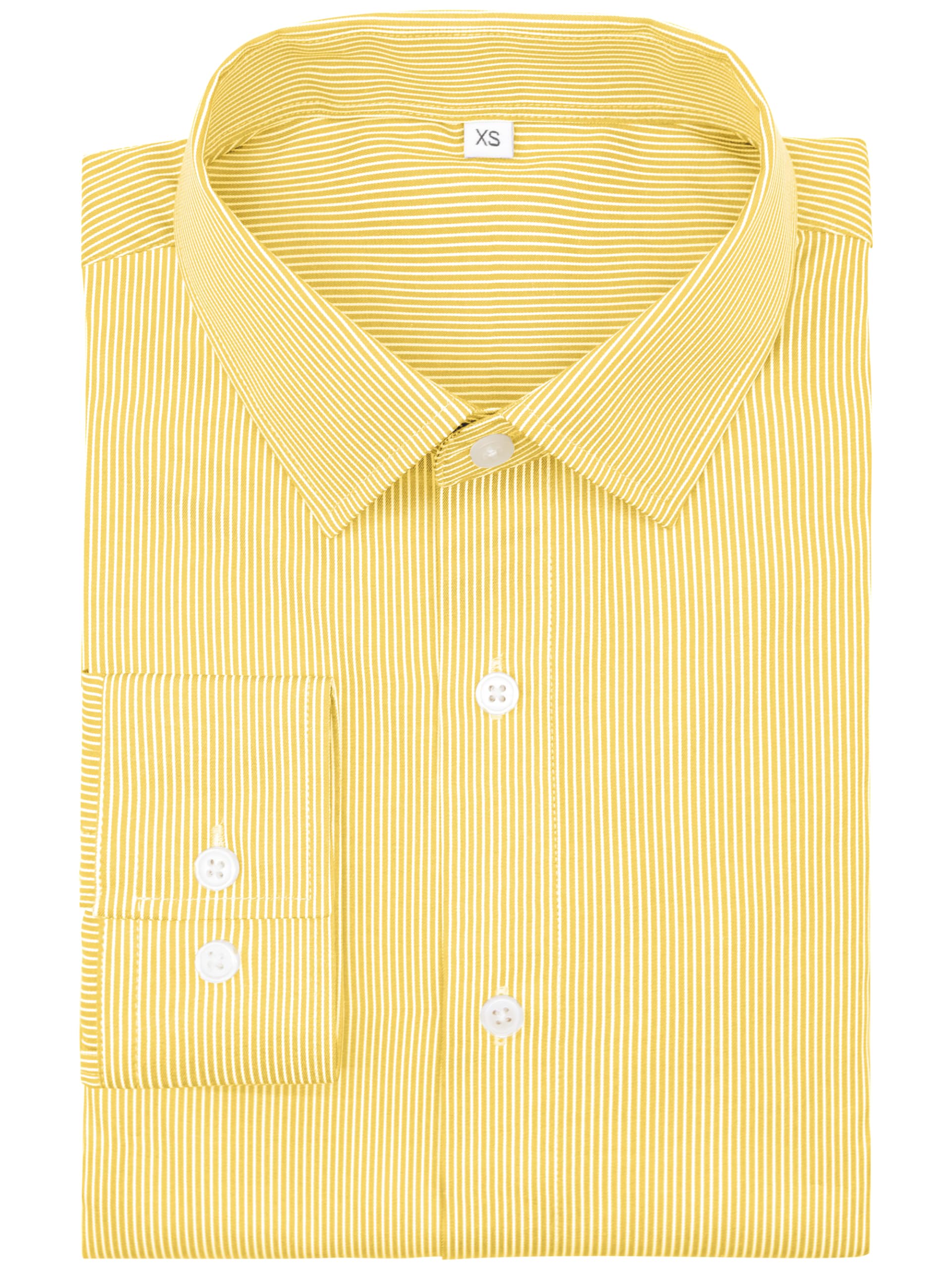 Men's Dress Shirts Long Sleeve Button Down Striped Shirt for Men Regular Fit Wrinkle Resistant