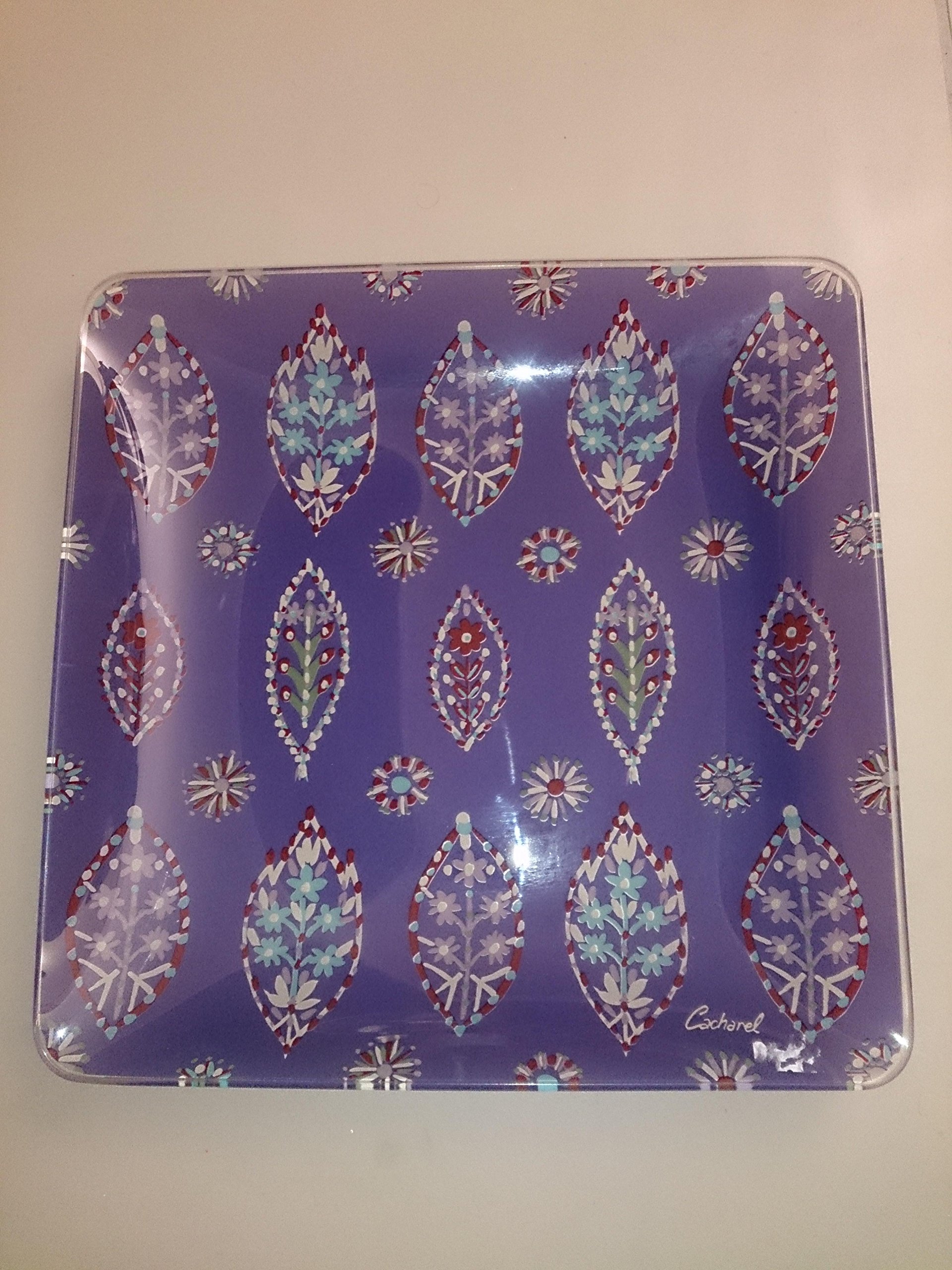 Récipient décoratif en verre Cacharel 27x27 cm pour centre de table élégant