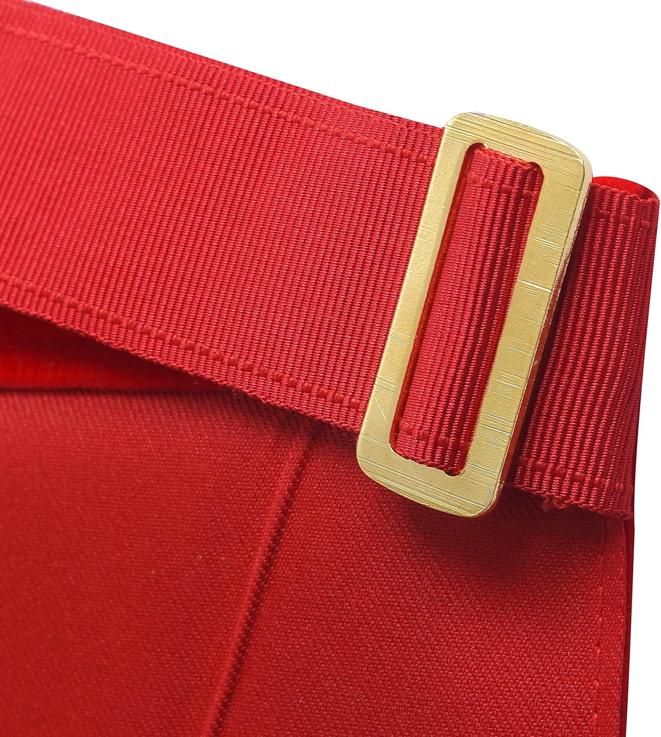BRICKS MASONS High Priest Royal Arch Chapter Apron - Red Velvet & Gold Embroidery