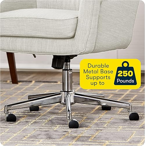 Miniatura 10 de Serta Ashland Silla ergonómica de oficina en casa con amortiguación de espuma viscoelástica, base de acero inoxidable con acabado cromado, movilidad