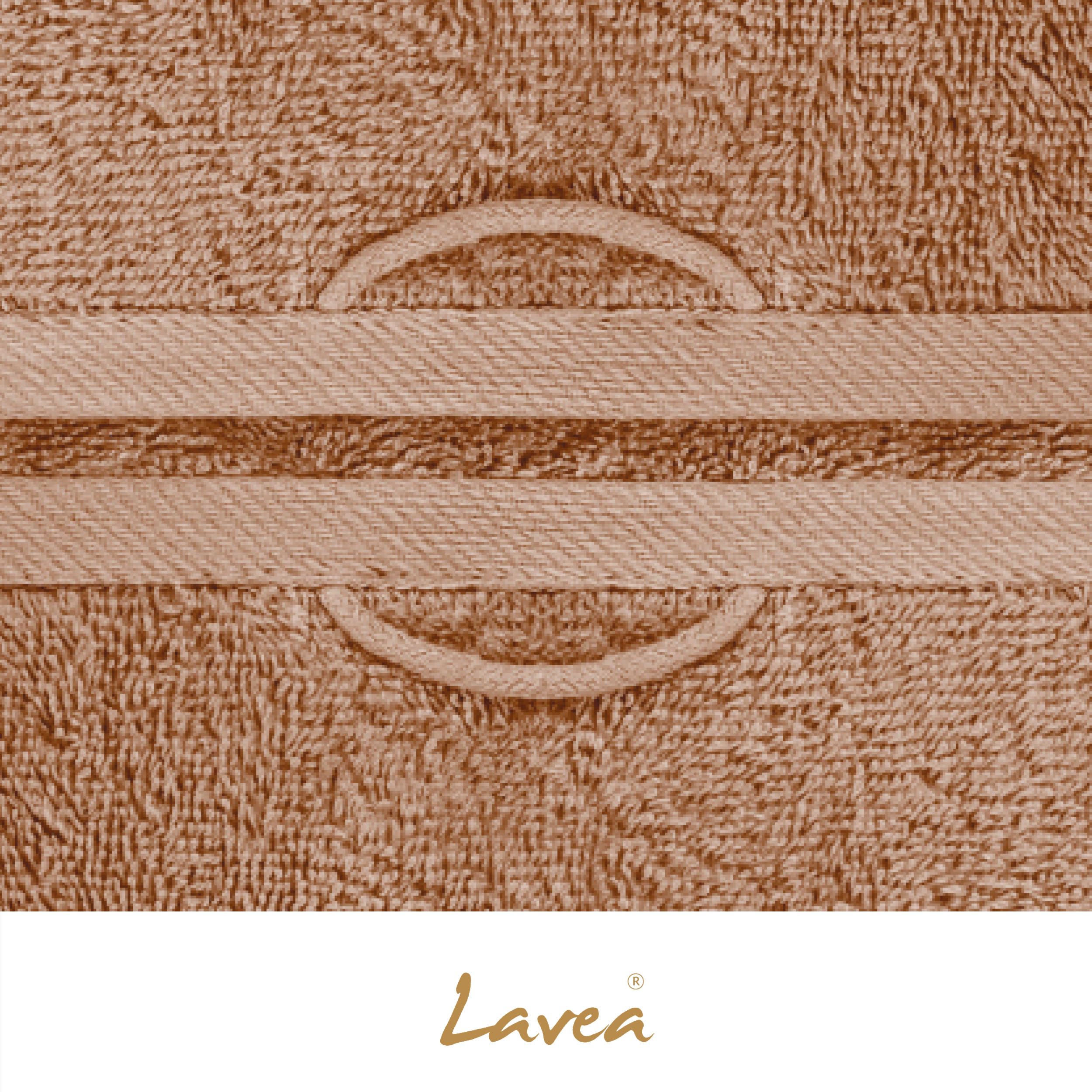 Lavea® Lot de 2 Serviettes de Bain 80x200 cm 100% Coton Douces et Absorbantes – Parfaites comme Serviettes de Bain Grande Taille, Draps de Bain ou Serviettes de Toilette – Cappuccino