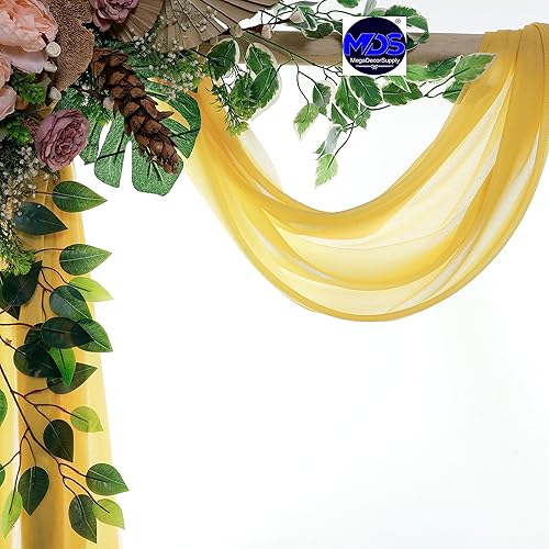 Miniatura 10 de MDS - Paquete de 1 panel (30 pulgadas de ancho x 30 pies de largo) para arco de boda, cortina de gasa transparente para boda, ceremonia, recepción,