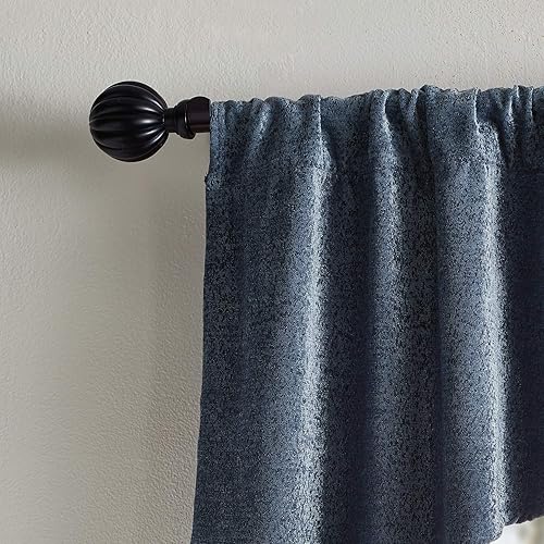 Miniatura 9 de MARTHA STEWART Naples Cenefa de cortina de felpilla sólida para ventana, color verde oliva